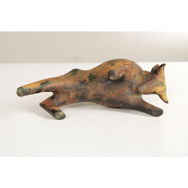 Mid Century Modern Cast Iron Bull Sculpture For Sale - Image 12 of 12