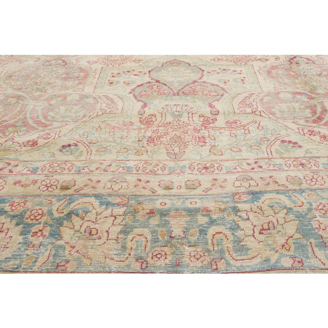 Late 19th Century Late 19th Century Persian Yazd Rug, 10'02 X 14'09 For Sale - Image 5 of 10