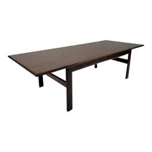 Mid Century Danish Rosewood Rectangular Surfboard Style Coffee Table