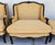 Mustard Pierre Deux Style French Country Provincial Bergere Lounge Chairs & Ottoman Pair For Sale - Image 8 of 18