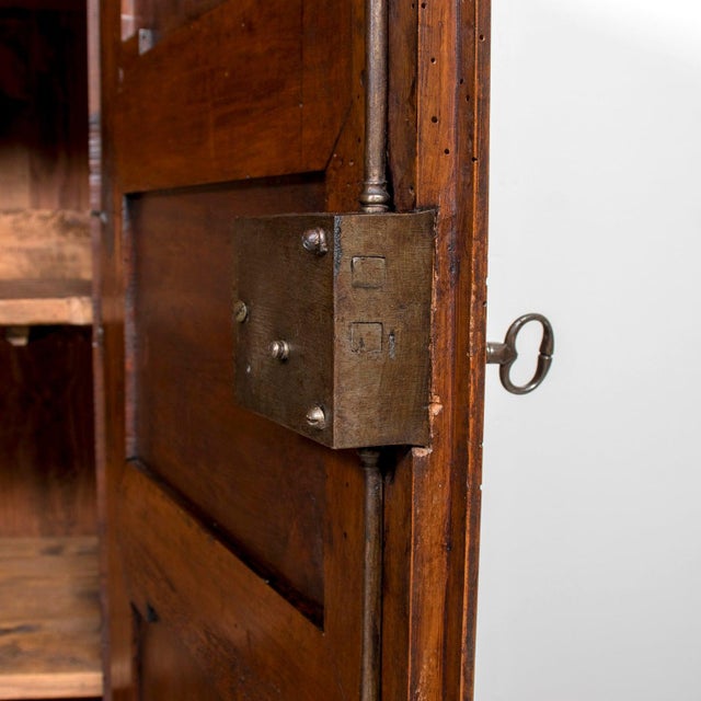 Wood Rare 18th Century French Period Louis XVI Carved Walnut Armoire From Limoges For Sale - Image 7 of 17