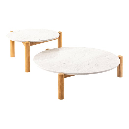 Tables with Interchangeable Top by Charlotte Perriand for Cassina, Set of 2 For Sale
