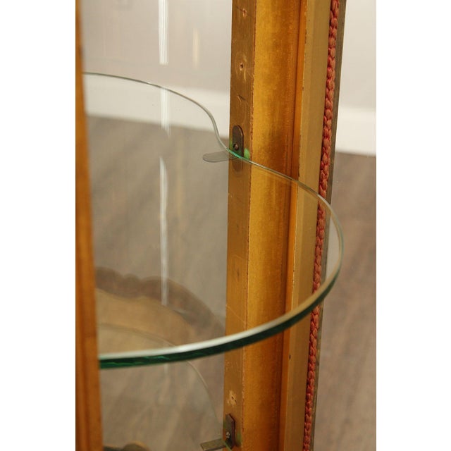 Late 19th Century Rococo Style Giltwood Curio Cabinet With Glass Panels For Sale - Image 5 of 18
