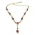 Bochic “Capri” Ruby, Sapphire, Emerald Necklace Set in 18k Gold & Silver For Sale