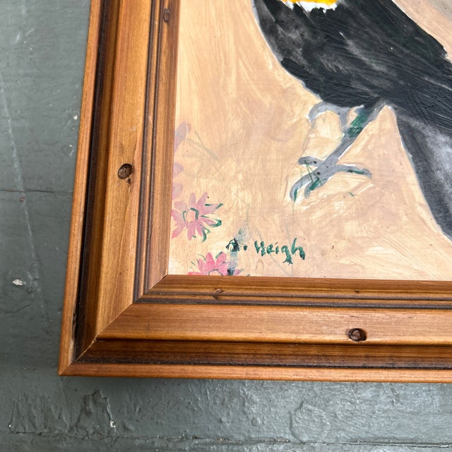 Contemporary Contemporary Original “Redwing Blackbird Study” Painting by Anna Heigh For Sale - Image 3 of 4