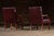 Wood Late 20th Century Pair of Tufted Leather Square-Back Dining Chairs in Oxblood For Sale - Image 7 of 17