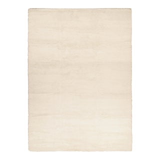 Rug & Kilim’s Contemporary Solid Rug in Tone-on-Tone Off-White and Ivory For Sale