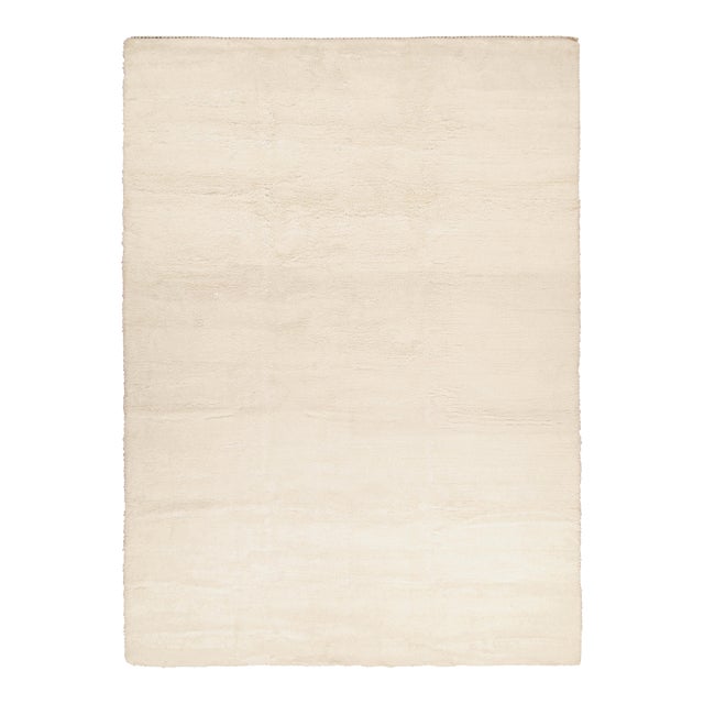 Rug & Kilim’s Contemporary Solid Rug in Tone-on-Tone Off-White and Ivory For Sale