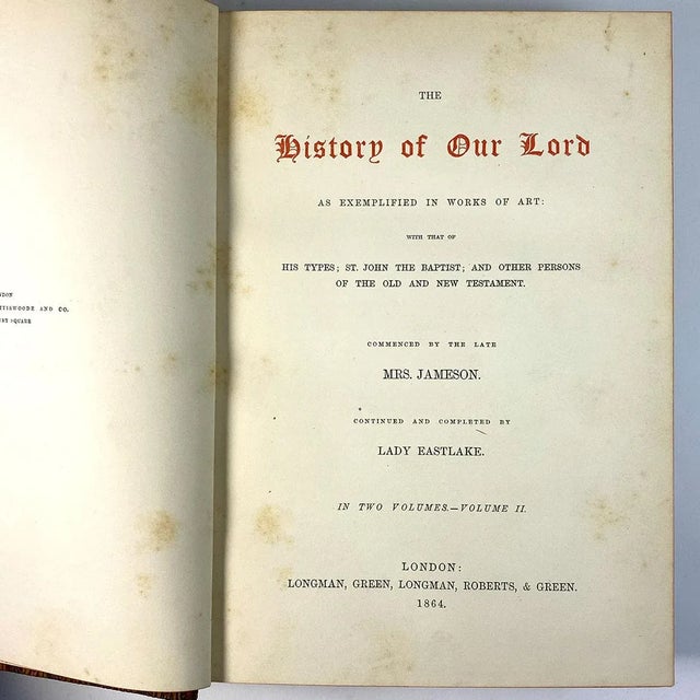 Set Two Books: The History of Our Lord by Anna Jameson & Lady Elizabeth Rigby Eastlake For Sale In Denver - Image 6 of 13