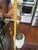 Antique Art Deco Opaline Floral Embossed Milk Glass Pendant Light For Sale - Image 9 of 9