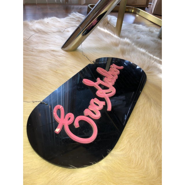 Black Eva Gabor’s Dressing Room Door Nameplate For Sale - Image 8 of 10