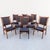 Vintage set of eight high back rosewood dining chairs, made by Spottrup in Denmark in the 1970s. The set consists of two...