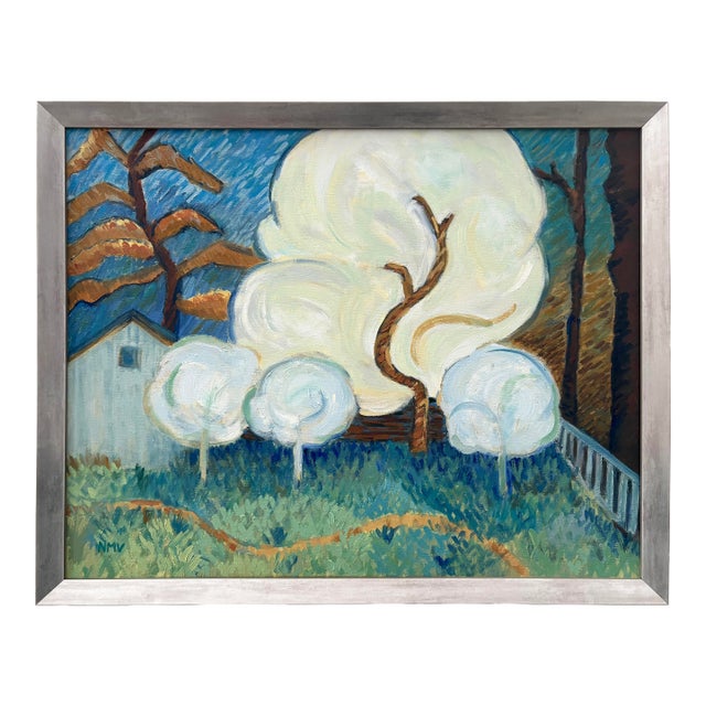 “Door Yard 3” Oil on Linen by Nancy M. Vignola For Sale