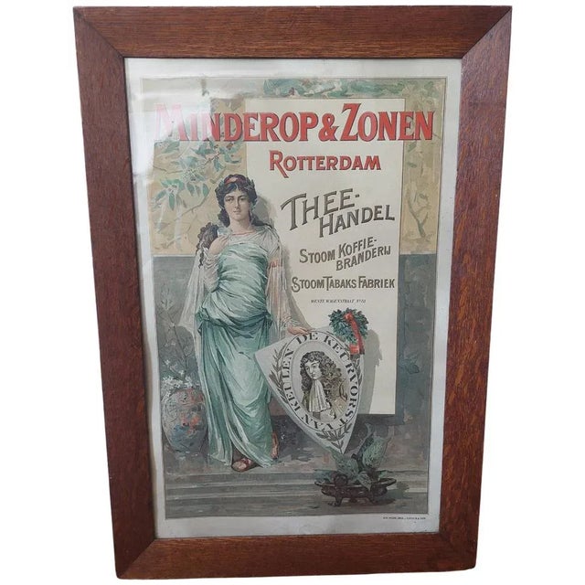 Antique Tea Advertising Poster, 1890s For Sale - Image 6 of 6