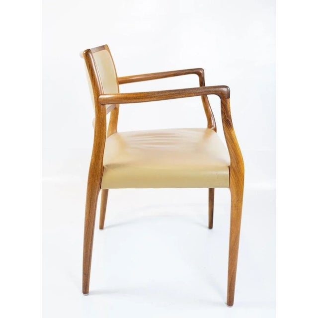 Wood Set of Model 65 Rosewood Armchairs by N.O. Moeller, 1960s For Sale - Image 7 of 10