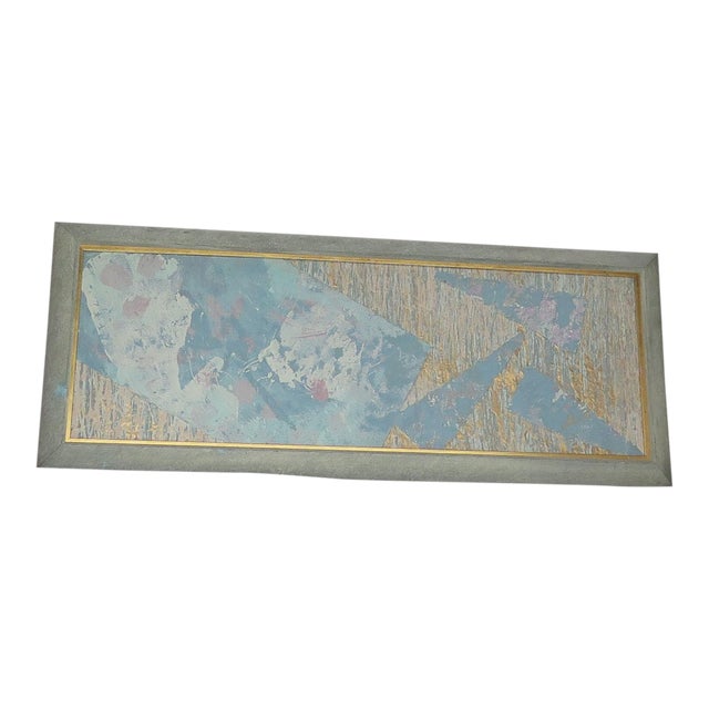 1980's Framed Paper & Paint Collage For Sale