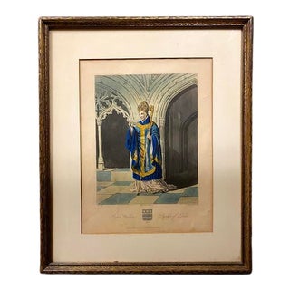 Antique Hand Colored Etching and Aquatint, Rojer Walden, Bishop of London, 1813 For Sale