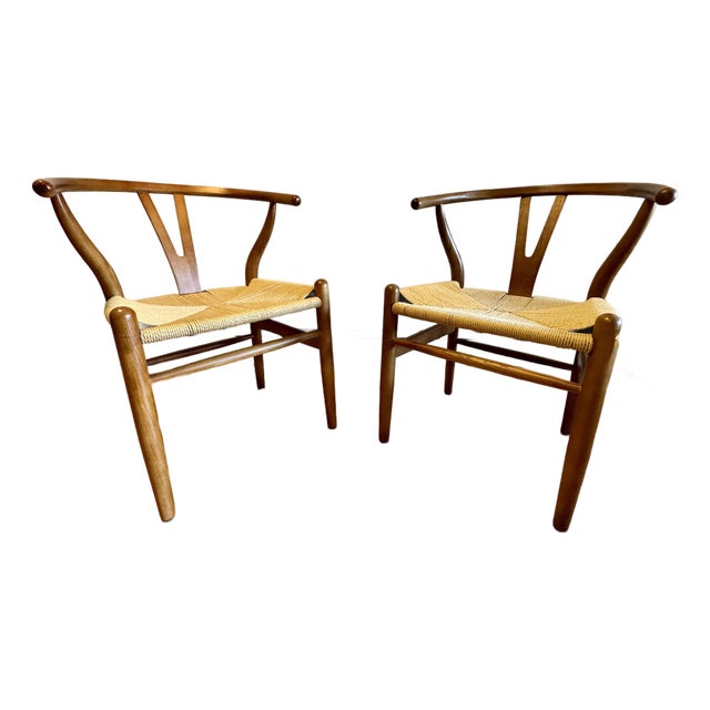 1970s Pair of Wishbone Chairs in the Manner of Hans J Wegner for Carl Hansen & Sons (Unmarked) For Sale