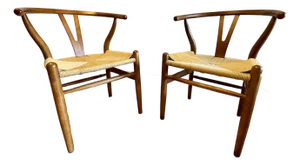 1970s Pair of Wishbone Chairs in the Manner of Hans J Wegner for Carl Hansen & Sons (Unmarked)
