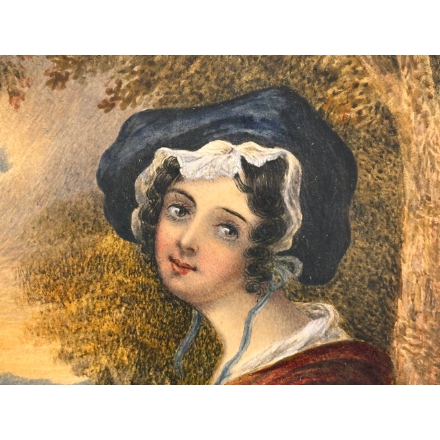 Original Victorian Framed Miniature Portrait Painting for your consideration. The framed painting measures approx. 5 5/8...