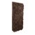 A 1950s sueded leather wall hanging made of coffee-brown strips in randomized lengths and widths. The strips are woven...