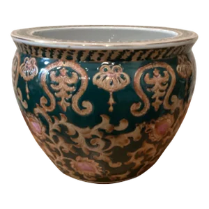 Antique Ceramic Porcelain Chinese Jardiniere Planter Circa 1920s