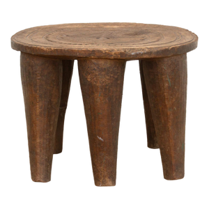 Rustic Finely Carved African Stool