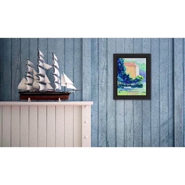 Contemporary Impressionist Oil Painting, Venice Boat For Sale - Image 4 of 5