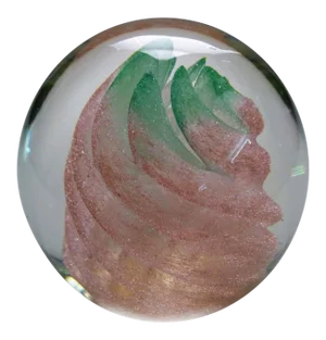 20th Century Nourot Glass Peach Paperweight - 3"