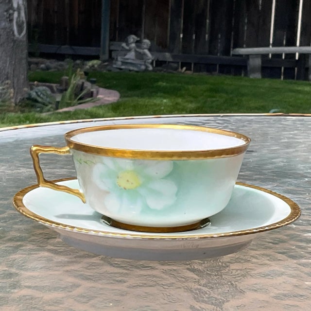 Richard Ginori Antique Ginori Teacup and Saucer Circa 1890 For Sale - Image 4 of 6