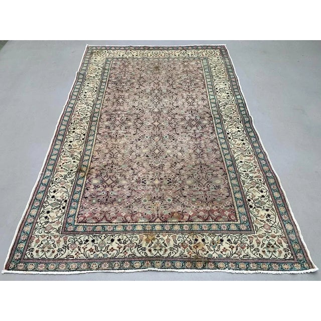 Beige Turkish Kayseri Bunyan Rug, 1960s For Sale - Image 8 of 10