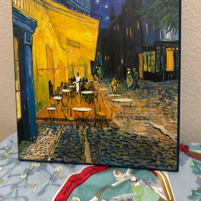 Vintage Vincent Van Gogh "Café Terrace at Night" Print on Board For Sale - Image 4 of 7