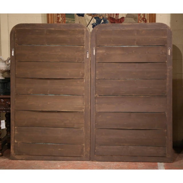 Pair of Mid-Century French Louis Philippe Silver Leaf Wall Mirrors For Sale - Image 10 of 12