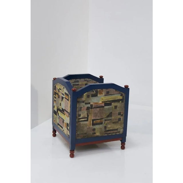 Blue Set of Italian Futurist Armchairs attributed to Fillìa Luigi Colombo, 1925 For Sale - Image 8 of 9