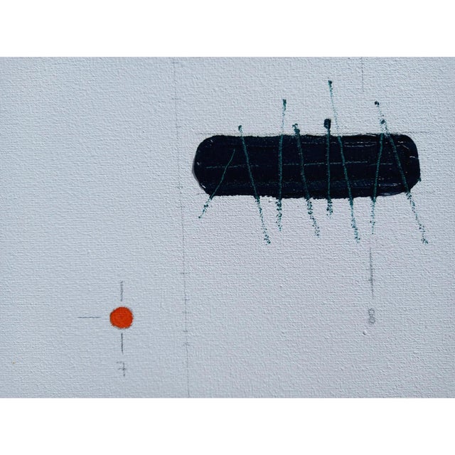 2020s # 'Flower' #3 - High-End Framed Cy Twombly Style Minimalist Botanic Oil on Canvas For Sale - Image 5 of 10