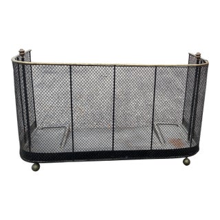 Early 19th Century Brass and Metal Nursery Fireplace Fender For Sale