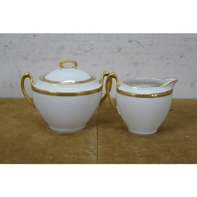 Antique Alfred Lanternier French Limoges 99 Piece Gold Encrusted China Dinnerware Set For Sale - Image 9 of 16