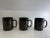 1980s Gold Splatter Black Glass Coffee Mugs by Arocroc France - Set of 3 For Sale - Image 4 of 7