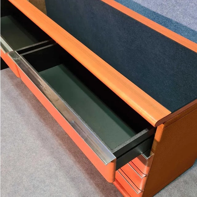 Leather and Opaline Dresser For Sale - Image 12 of 14