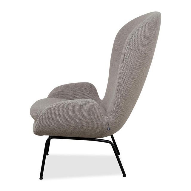 Set of Model 594 Lounge Chair and Ottoman in Grey Upholstery from Rolf Benz For Sale - Image 15 of 18