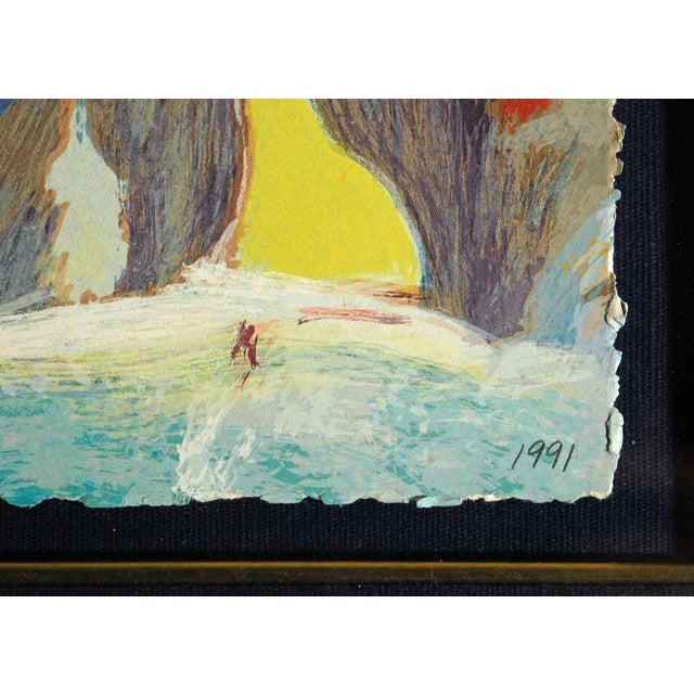 Blue Earl Biss "Red Lodge" Serigraph on Paper Framed Hand Signed Make an Offer #272 For Sale - Image 8 of 10