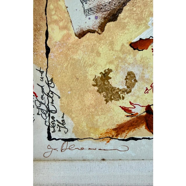 Sculpture Materials Tanya Wissotzky and Alexander Galtchansky, Silkscreen on Canvas Musical Belle Epoque Composition Alexander & Wissotzky For Sale - Image 7 of 18