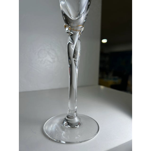 1970s Lenox Ruby Red Water Glasses Lc71 Blown Glass Paired W/2 Elegance by Lenox Rhythm Champagne Flutes 4 Glasses For Sale In Sacramento - Image 6 of 12