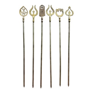 Mid 20th Century Tarzan Inox Kebab Skewers- Set of 6 For Sale