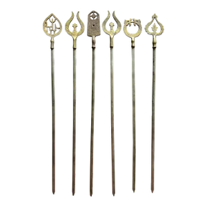 Mid 20th Century Tarzan Inox Kebab Skewers- Set of 6