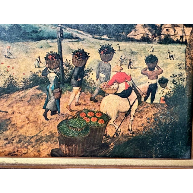 Vintage 1960s Pieter Bruegel Haymaking Framed Art Print For Sale - Image 6 of 9