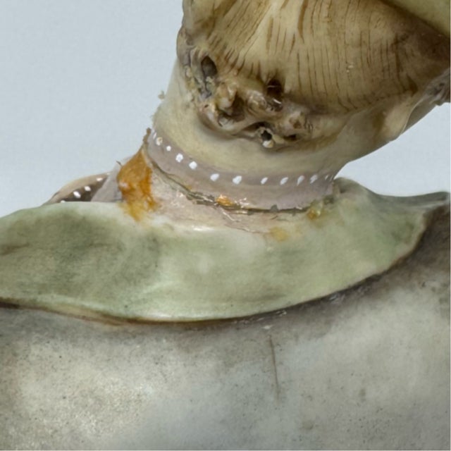 Antique Ernst Wahliss Teplitz Austrian Porcelain Busts – 9.5" Male & Female Pair For Sale - Image 9 of 11