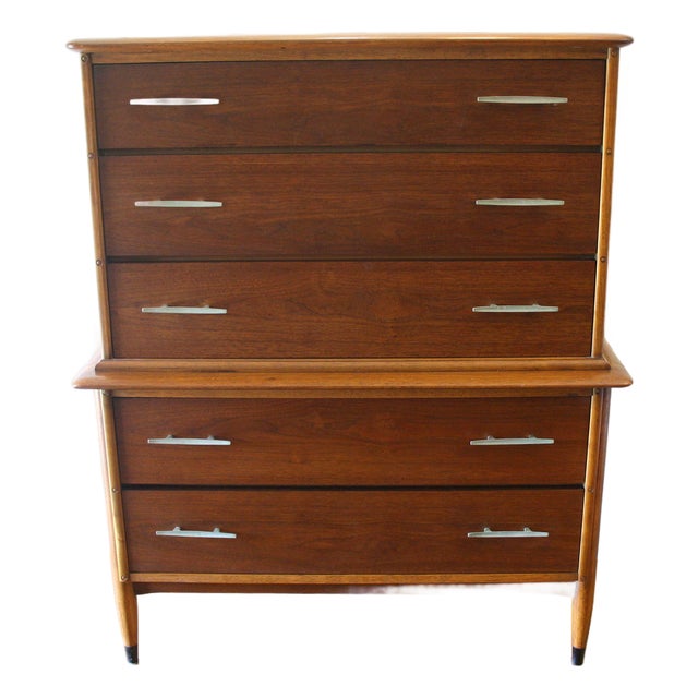 Mid Century Modern Lane Acclaim Tall Dresser by Andre Bus For Sale
