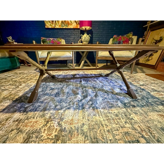 Mid 20th Century Bamboo Coffee Table For Sale - Image 4 of 4
