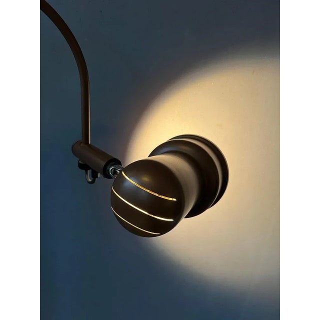 Mid-Century Brown Double Arc Cone Floor Lamp from Gepo For Sale - Image 4 of 11